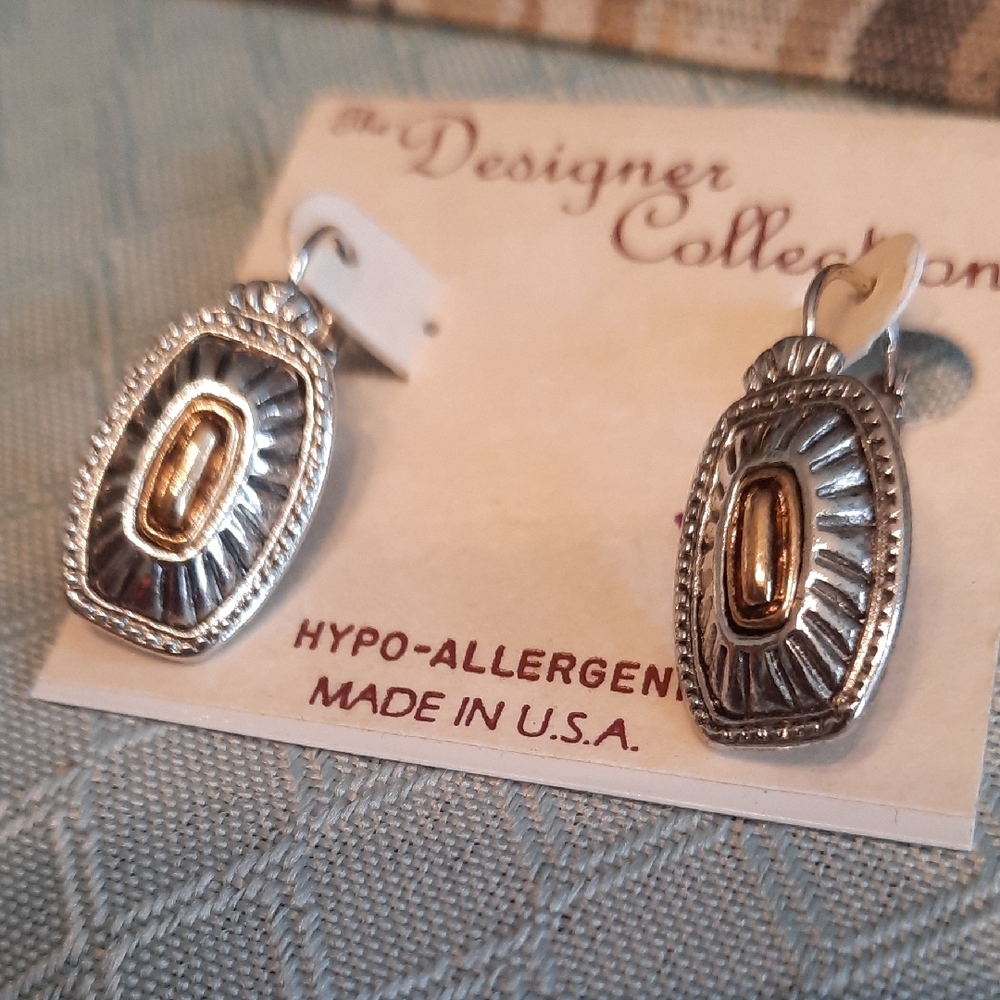 Silver and Gold Earrings - Picture 2 of 2